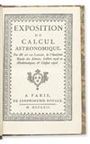 LALANDE, JOSEPH-JÉRÔME LE FRANÇAIS DE.  Exposition du Calcul Astronomique.  1762